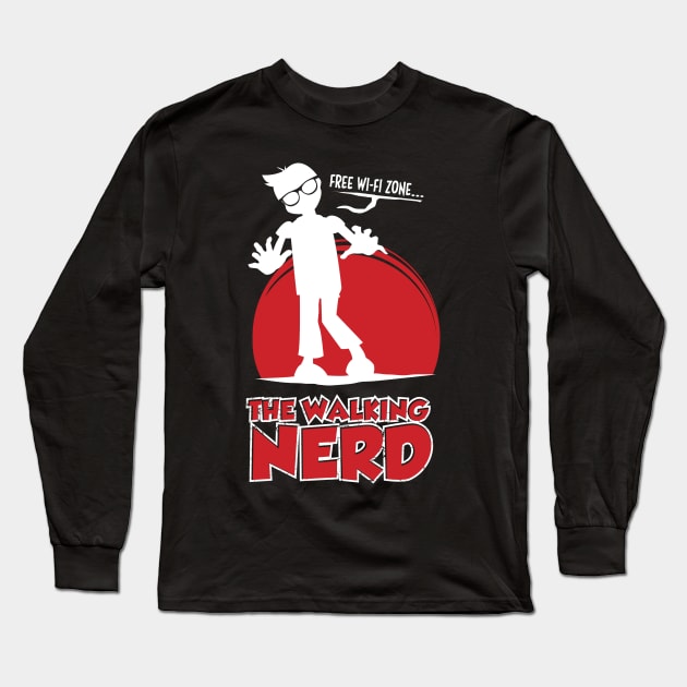 The Walking Nerd Long Sleeve T-Shirt by Tehiro